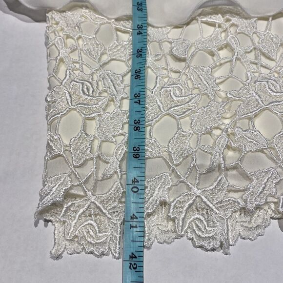 Ivory color 2piece slip dress with lace bottom size 12 by Jeffery & Dara - Picture 11 of 12